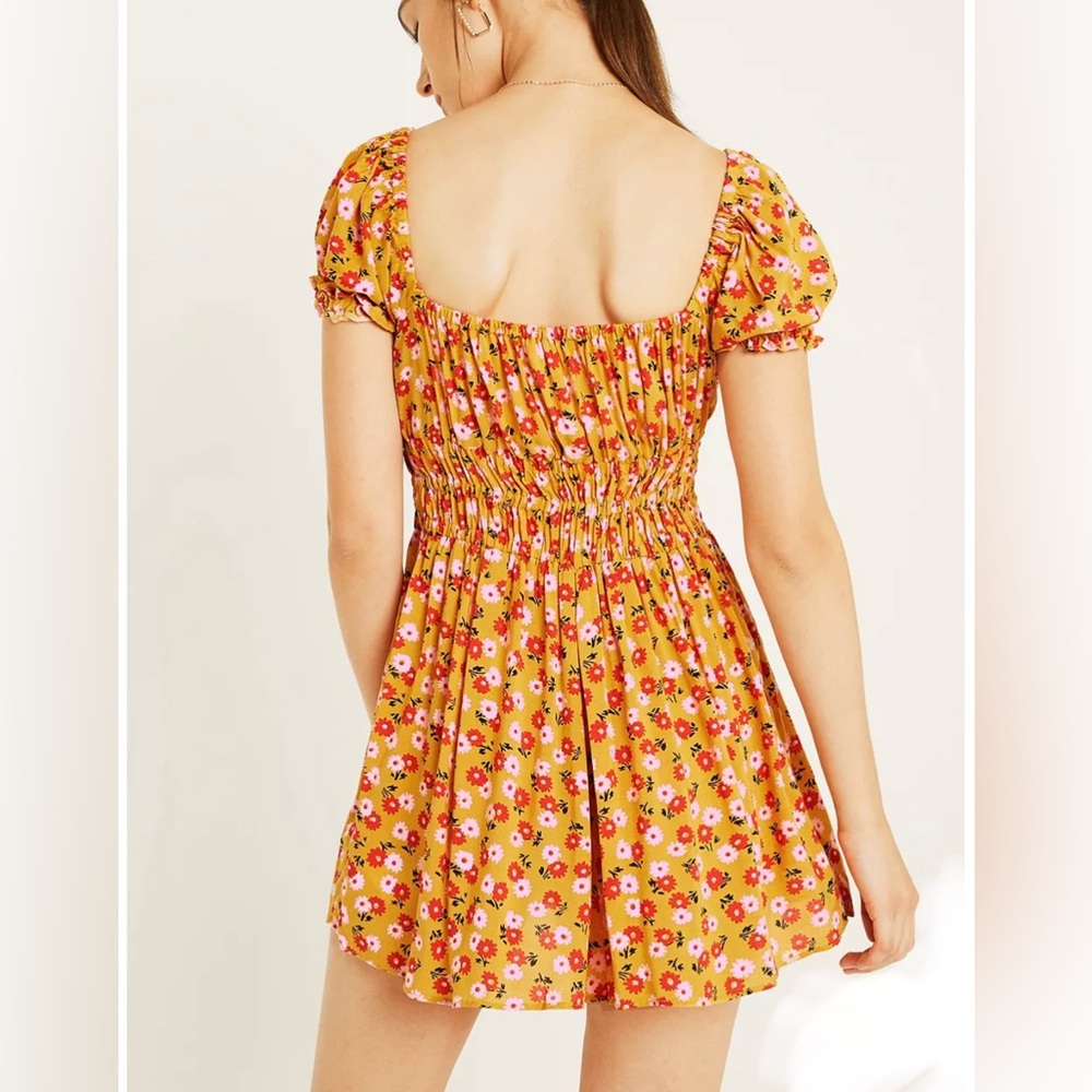 Urban Outfitters- Sophia Floral Smocked Romper
